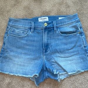 Frame Denim Light Wash Short Shorts